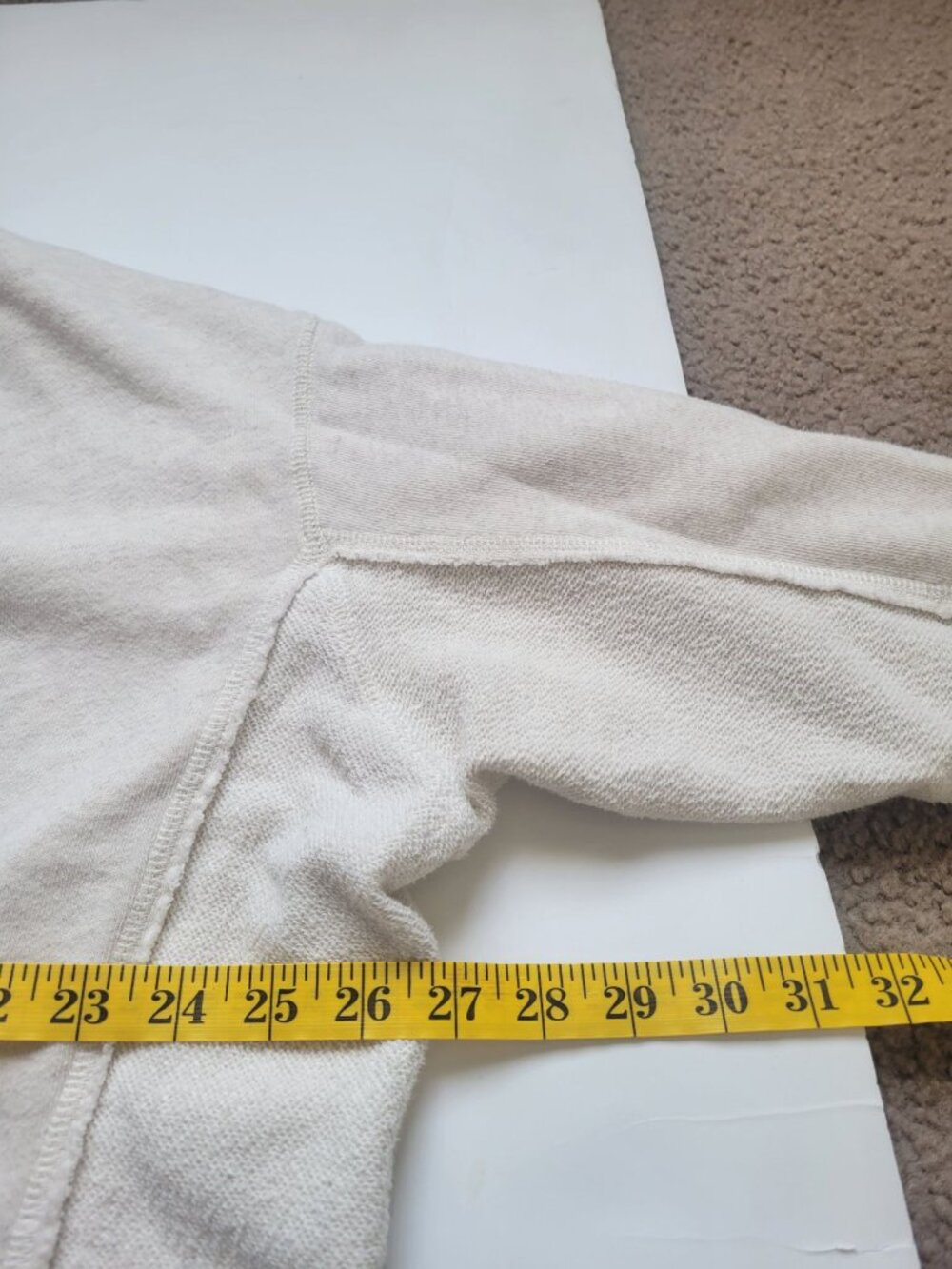 Aerie Vacay Every Day V Neck off White Sweatshirt Size S Casual Everyday Wear - Picture 8 of 10